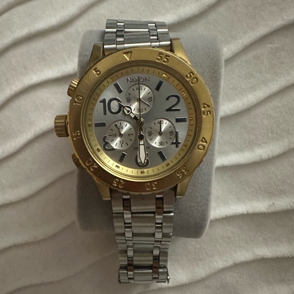 Nixon Women’s Two-Tone Chronograph Watch - Gold & Silver